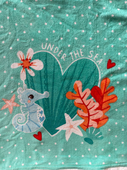 Under The Sea Mermaid Girls Towel Cape