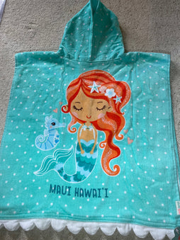 Under The Sea Mermaid Girls Towel Cape