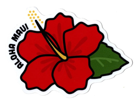 Aloha Maui Hibiscus Sticker